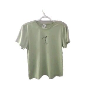 Life is Good Tech Golfer T Shirt Womens Large Sage Green 100% Polyester